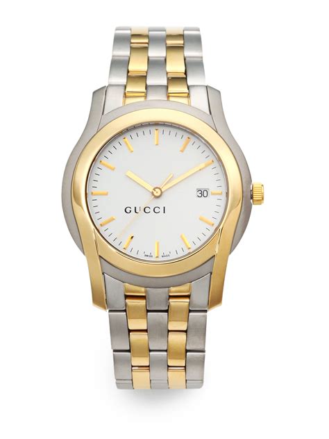 goldsmiths gucci watches|Gucci gold and silver watch.